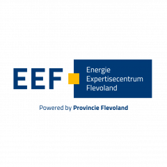 Logo van het Energie Expertisecentrum Flevoland Powered by Provincie Flevoland