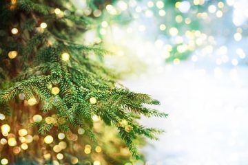 kersttakken met verlichting.