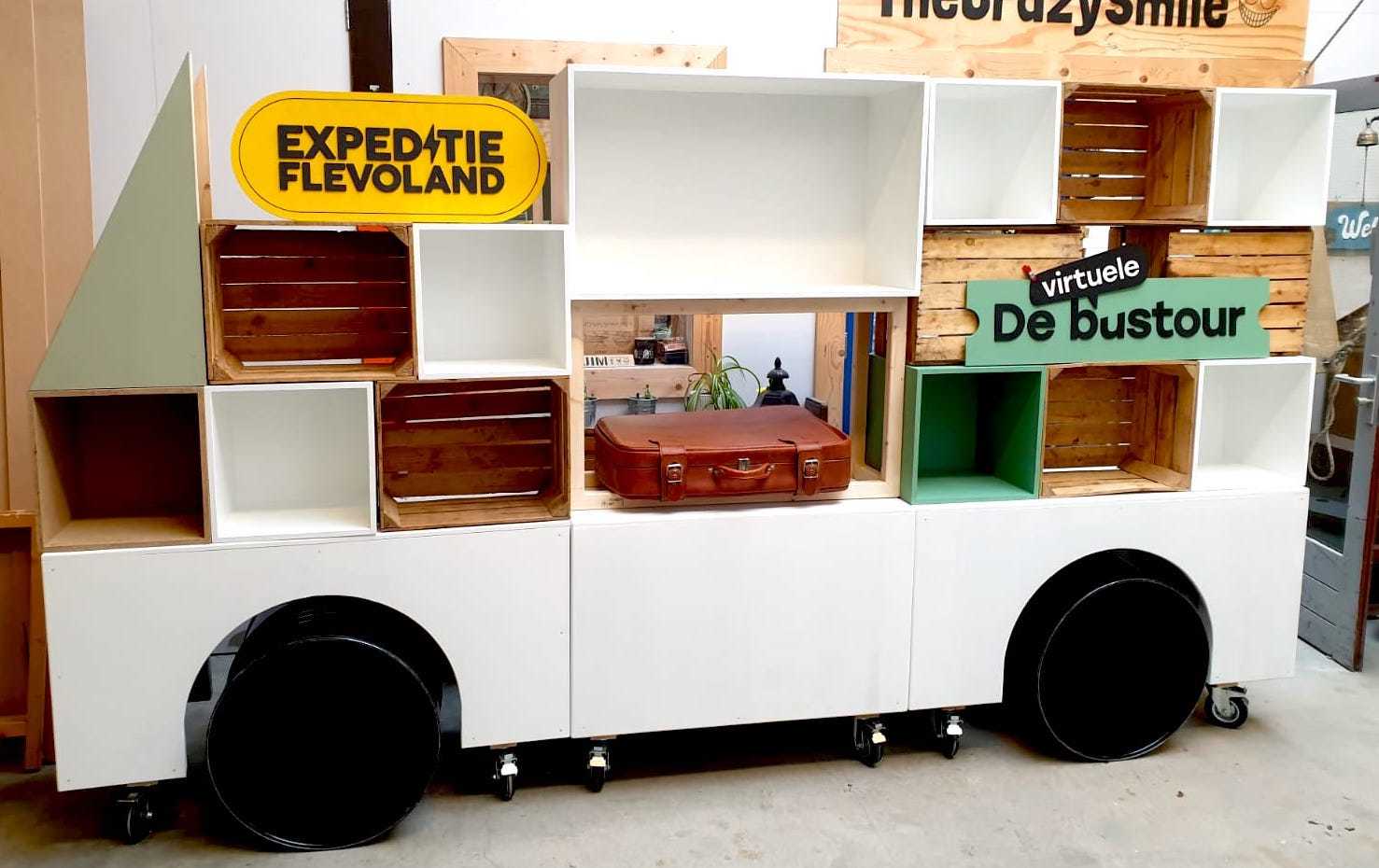 Foto van het decor van de virtuele energietour.