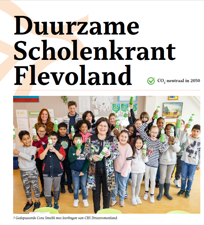 De voorpagina van de eerste Duurzame Scholenkrant